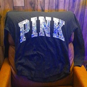 Long sleeve t black sequence